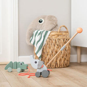 Done By Deer Pull Along Wiggle Toy Croco Green | Pull Along Toys
