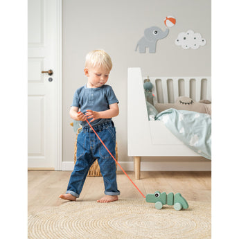 Done By Deer Pull Along Wiggle Toy Croco Green | Pull Along Toys