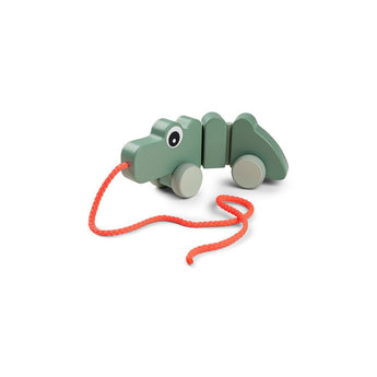 Done By Deer Pull Along Wiggle Toy Croco Green | Pull Along Toys