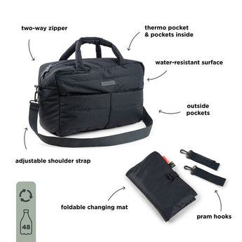 Done By Deer Quilted Changing Bag | Eco Friendly Recycled Nappy Backpack