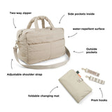 Done By Deer Quilted Changing Bag | Eco Friendly Recycled Nappy Backpack