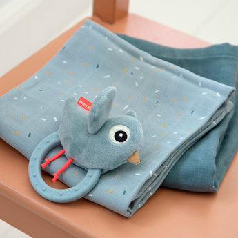 Done By Deer Sensory Rattle With Teether | Birdee Baby Developmental Toy