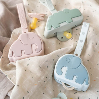 Done By Deer Silicone Pacifier Pouch | Elphee Portable Dummy Case - My Little Thieves