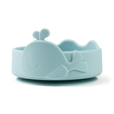 Done By Deer Silicone Stick & Stay Bowl & Baby Spoon | Wally Whale Feeding Set - My Little Thieves