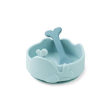 Done By Deer Silicone Stick & Stay Bowl & Baby Spoon | Wally Whale Feeding Set - My Little Thieves