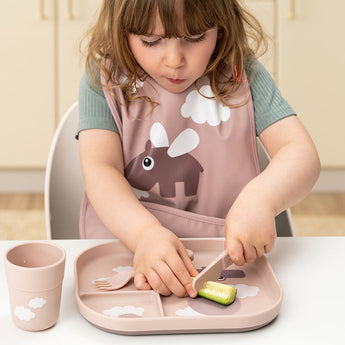 Done By Deer Silicone Stick & Stay Kids Snack Plate | Feeding