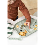 Done By Deer Silicone Stick & Stay Kids Snack Plate | Feeding