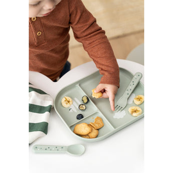 Done By Deer Silicone Stick & Stay Kids Snack Plate | Feeding
