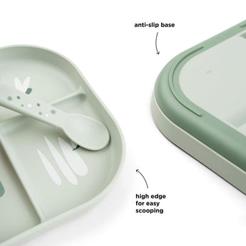 Done By Deer Silicone Stick & Stay Kids Snack Plate | Feeding