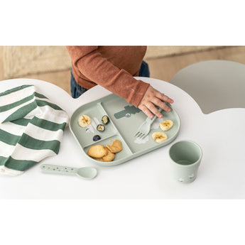 Done By Deer Silicone Stick & Stay Kids Snack Plate | Feeding