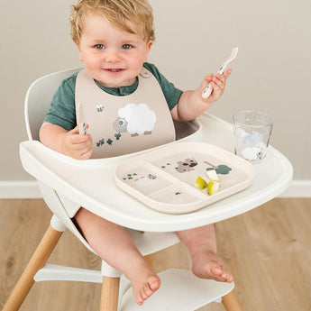 Done By Deer Silicone Stick & Stay Kids Snack Plate | Feeding