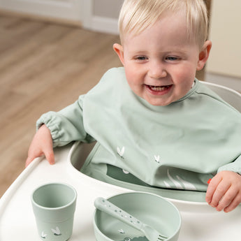 Done By Deer Sleeved Pocket Bib | Croco & Birdee Waterproof Full Cover Bib