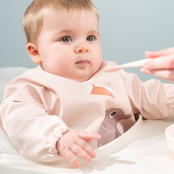 Done By Deer Sleeved Pocket Bib | Croco & Birdee Waterproof Full Cover Bib