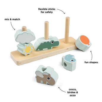 Done By Deer Stacking Toy Happy Clouds Colour Mix | Baby Toys