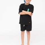 Eat The Cake Boys Icecream Black Shorts T Shirt Set | Kids
