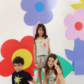 Eat The Cake Girls Tulip Grey Shorts T Shirt Set | Kids