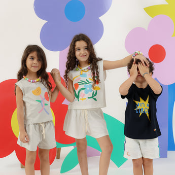 Eat The Cake Girls Tulip Grey Shorts T Shirt Set | Kids