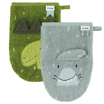 Eco Friendly Kids Washcloths 2 Pack | Trixie Soft Baby Gift