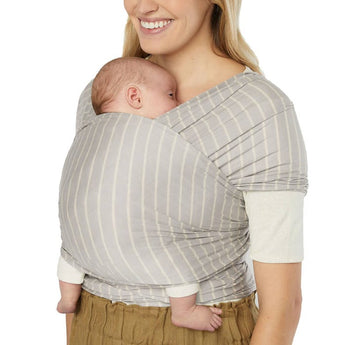 Ergobaby Aura Sustainably Sourced Knit Baby Wrap Grey Stripes | Carriers