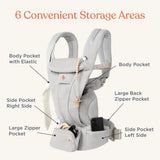 Ergobaby Omni Deluxe Mesh Baby Carrier Soft Olive | Breathable All In One - My Little Thieves