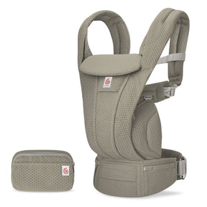 Ergobaby Omni Deluxe Mesh Baby Carrier Soft Olive | Breathable All In One