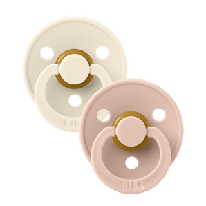 BIBS Colour 2 PACK Latex Size 1 Ivory/Blush