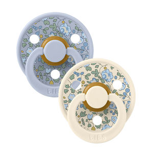 BIBS x Liberty 2 PACK Colour Eloise Latex Size 1 Dusty Blue Mix