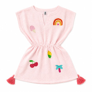 Girls Pink Fun Summer Beach coverup sundress