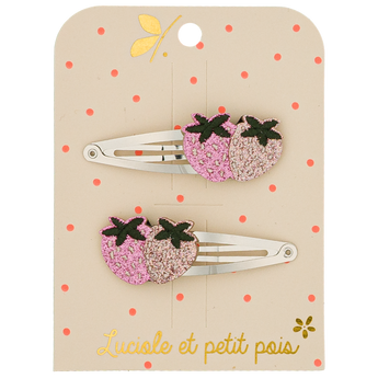 Strawbie Strawberry Hair Clips Pair (F_163)