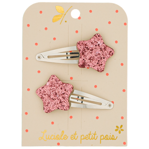 Glitter Hair Clips Bubble Stars Hair Accessories-Pair