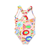 Fancy Fins Girls Elastic Strap Bather Swimsuit | Kids Swimwear