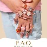 Fao Schwarz Girls Pretend Play Ring Set | 15 Piece Tiny Glam Rings