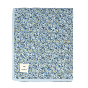 BIBS BIBS x Liberty Quilted Blanket Chamomile Lawn Baby Blue
