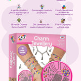 Galt Charm Jewellery Craft Kit | 18 Metal Charms & 300 Beads For Kids 8+