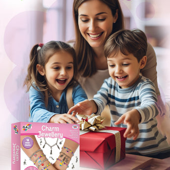 Galt Charm Jewellery Craft Kit | 18 Metal Charms & 300 Beads For Kids 8+