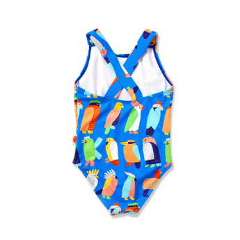 Girls Strap Bather Flamin Galahs Swimsuit | Kids Swimwear