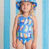 Girls Strap Bather Flamin Galahs Swimsuit | Kids Swimwear