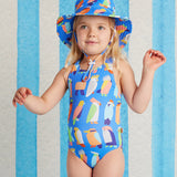 Girls Strap Bather Flamin Galahs Swimsuit | Kids Swimwear