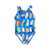 Girls Strap Bather Flamin Galahs Swimsuit | Kids Swimwear