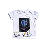 Glow In The Dark Chalkboard Apparel White Kids T-shirt | Christmas