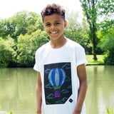 Glow In The Dark Chalkboard Apparel White Kids T-shirt | Christmas