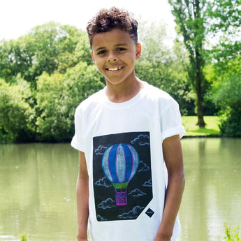 Glow In The Dark Chalkboard Apparel White Kids T-shirt | Christmas