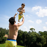 Glow In The Dark Magic Color Changing Swim Shorts For Kids | Swimwear Boy