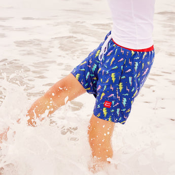 Glow In The Dark Magic Color Changing Swim Shorts For Kids | Swimwear Boy