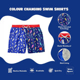 Glow In The Dark Magic Color Changing Swim Shorts For Kids | Swimwear Boy