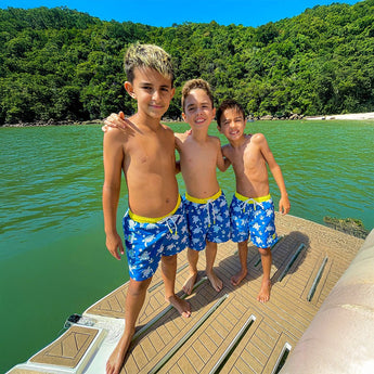 Glow In The Dark Magic Color Changing Swim Shorts For Kids | Swimwear Boy