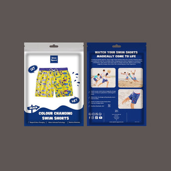 Glow In The Dark Magic Color Changing Swim Shorts For Kids | Swimwear Boy