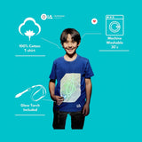 Glow In The Dark Super Glow In The Dark Kids T-shirts | Black