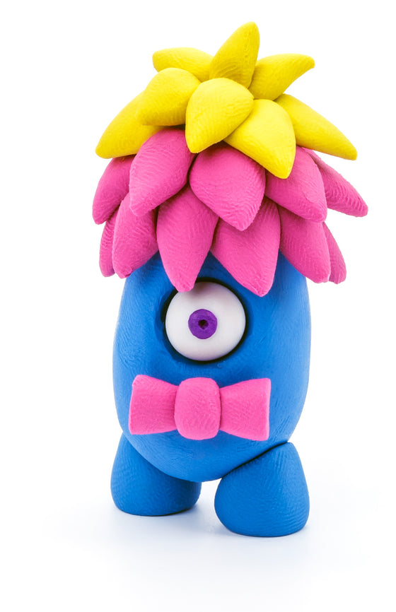 DIY Monsters: Hipster, Cyclops, Donut Plastic Creative Modelling Air-Dry Clay For Kids 6 Cans