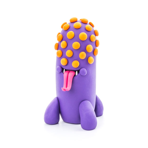 DIY Beasts: Yollo, Violet, Fishka Plastic Creative Modelling Air-Dry Clay For Kids 6 Cans